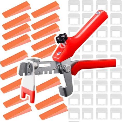 Système de Nivellement pour Carrelage avec 1 Pince 400 Clips 3mm 100 Cales Réutilisable pour la Pose de (1/5)