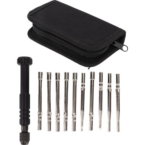 Kit de 10 outils de réglage de carburateur pour petits moteurs 2 temps courants : tournevis de réglage avec poignée.