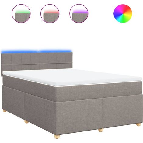 Maison Exclusive - Boxspringbett mit Matratze Taupe 140x190 cm St