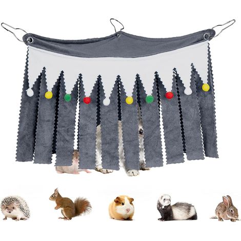 1 Cachette d'angle,Polaire,Installation facile,Crochets métalliques,Cage petits animaux (1/5)