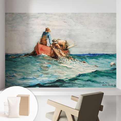 Newroom Tapete Dekorative Vliestapete mit Kleber Modern für Wohnzimmer Schlafzimmer Seereise 104x70 cm (1/5)