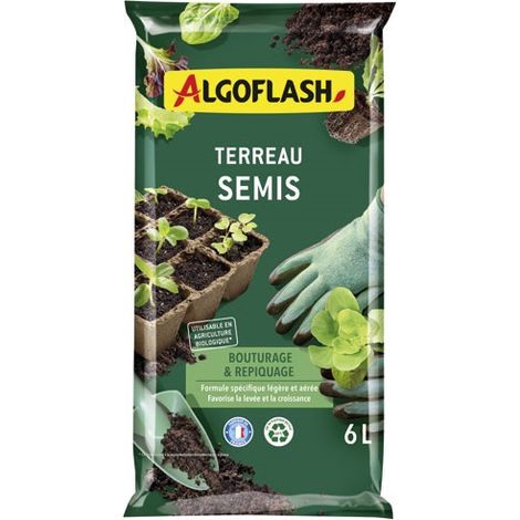 ALGOFLASH. - Terreau semis bouturage repiquage 6l