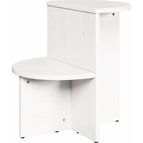 Maison Exclusive - Couchtisch Weiß 50 x 40 x 50 cm Massivholz Kie