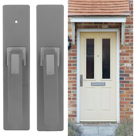 Serrure de porte intérieure de chambre, poignée de porte de salle de bain en bois massif noir de style américain, serrure de porte silencieuse pour la maison, T444 gris étoilé (1/5)