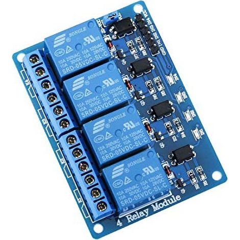Module Relais 5V DC ４ Canaux avec Optocoupleur ４-Channel Relay Module pour Mega 2560 1280 DSP Arm PIC AVR STM32 (1/5)