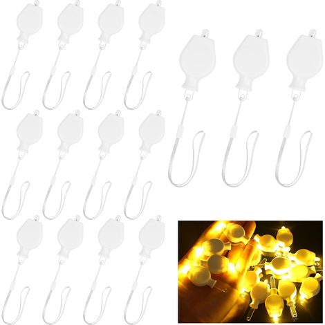 15PCS Mini Lampes LED pour Lanterne, LED Ballons Lampes pour Lanterne Papier, Écoration Lumineuse Blanc Chaud avec Cordon de Suspension pour Halloween Noël Fêtes Extérieures Intérieures (1/5)