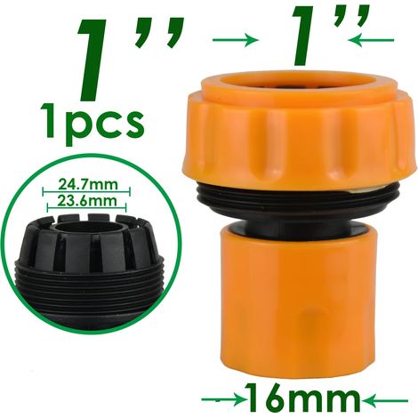 Raccord rapide pour tuyau d'arrosage (1 pouce à 16 mm) - Rallonge de tuyau 25/20/16 mm - Joint de réparation pour système d'irrigation (1/5)