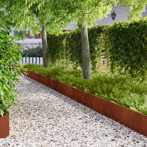 Teenpull – Raseneinfassung 10 pcs 103 x 30 cm Stahl Rostig (1/5)