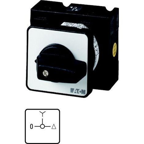 Commutateurs étoile-triangle Contacts: 7 32 A plastron: 0-Y-D 90 ° à accrochage Montage encast EATON T3-4-8419/E