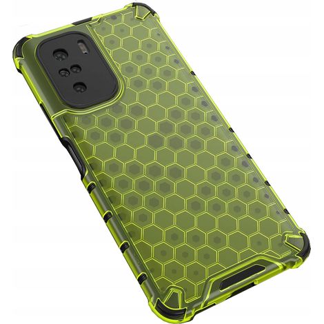 Funda protectora tipo panal con marco de gel para Xiaomi Redmi K40 Pro+ / K40 Pro / K40 / Poco F3 (verde) (1/5)