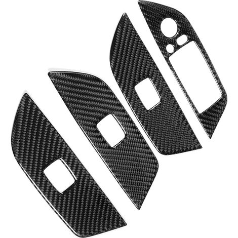 4 Garnitures de Panneau de Lève-Vitre Auto, Bandes Décoratives en Fibre de Carbone, Compatibles BMW X1 E84 2011-2015, Accessoires Intérieurs, Kit de 4 Pièces (1/5)
