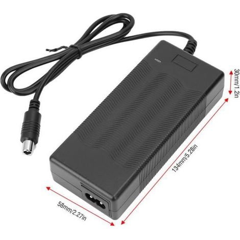 Chargeur de batterie - Xiaomi M365 - 42V 2A - Compatible Ninebot S1/S2/S3/S4 - Noir (1/4)