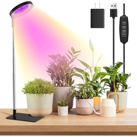 Lampe Plante LED 48 6000K avec Minuterie 3/9/12H et 10 Niveaux Luminosité (1/5)