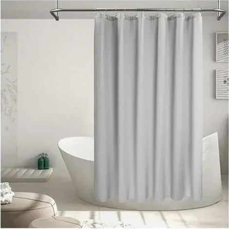 Rideau de douche 200 x 220 cm (hauteur 200 cm, largeur 220 cm) avec 12 anneaux de rideau de douche (1/3)
