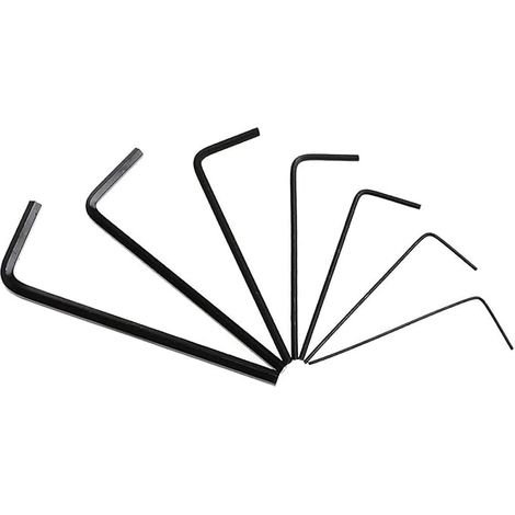 Allen Key Set, Allen Key 0.8 mm to 3 mm, 7 Pcs 6-Sided Hex Key (1/5)