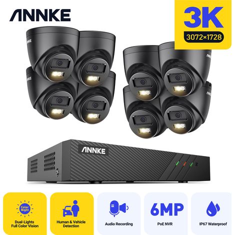 ANNKE 5MP Kit Cámara Vigilancia 8 Cámaras Smart Visión Nocturna Doble Luz Motion Detection CCTV Sistema Cámara Seguridad (1/5)