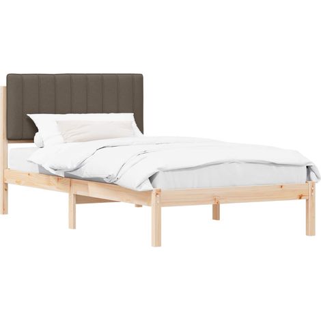 Maison Exclusive - Estructura de Cama con Cabecera Tapizada Taupé (1/5)
