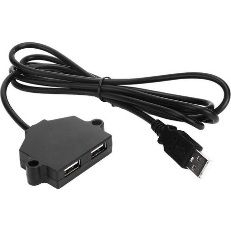 Double prise de charge USB avec câble de 1,5 mètre, 5 V 1 A, multifonctionnelle, compatible avec les téléphones portables, les tablettes et les appareils photo. (1/5)