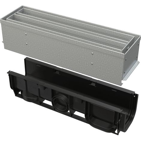 Alcadrain AVZ101S-R123R Revisionsteil für Schlitzrinne, symmetrisch, 100 mm, verzink