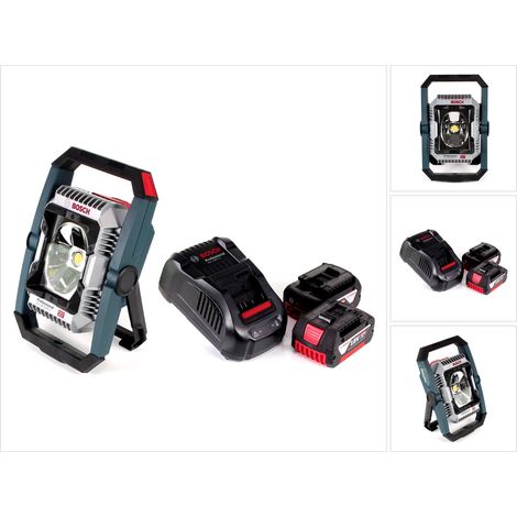 Bosch GLI 18V-2200 C Akku Lampe 18V 2200lm Bluetooth ( 0601446501 ) + 2x 4,0 Ah Akku + Ladegerät