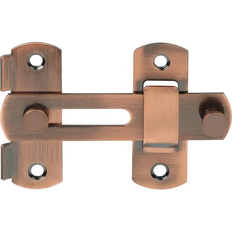 Loquet coulissant, serrure de porte de grange robuste en acier inoxydable - rouge vintage