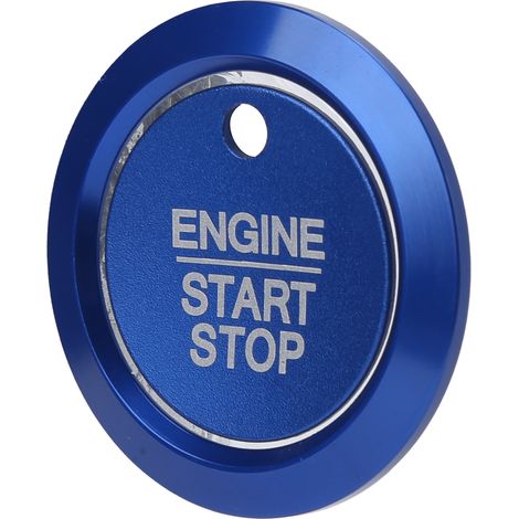 Bague de couvercle de bouton de démarrage et d'arrêt moteur bleu pour Ford F-150 2016-2019 (1/5)
