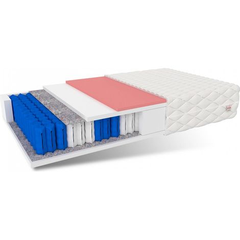 Matratze VERO MAX Taschenfederkern 7 Zonen 80x200 H2 25 cm Visco HR Schaum Polyurethanschaum JERSEY