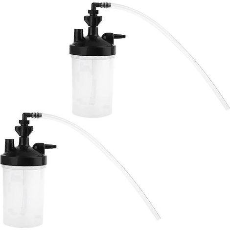 2 bouteilles d'humidificateur et raccord coudé de tuyau de 30 cm (12 pouces) pour concentrateur d'oxygène H58c (1/5)