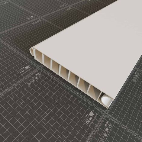 Mon Marché Déco – Plaque soubassement en PVC pour clôture – Installation facile – Pour terrains en pente – Finition esthétique et uniforme