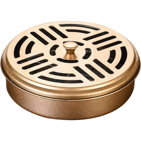 Moustique Porte Bobine, Porte-encens Encensoir Mosquito Coil Box Support Bobine Moustique en Acier Inoxydable Portable Extérieur avec Couvercle pour Le Camping De Jardin À La Maison (1/5)