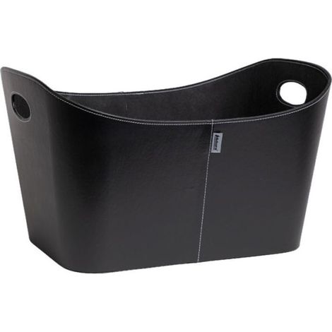 Panier à bûches - ADURO - 55 x 45 x 30 cm - Imitation cuir - Equipé de poignées (1/4)