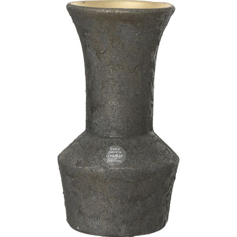 Vase Terrakotta Ø 16 x 30 cm schwarz