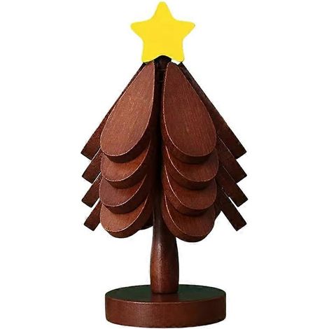 Küchenisoliermatte aus Massivholz in Form eines Weihnachtsbaums, hitzebeständiger Untersetzer für Esstisch und Töpfe, Innendekoration B (1/5)