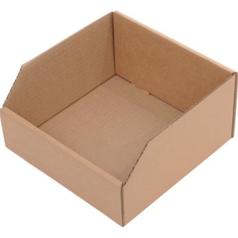 Contenitore per scaffale L200 x L200 x A100 mm marrone cartone ondulato 5212141 (1/2)