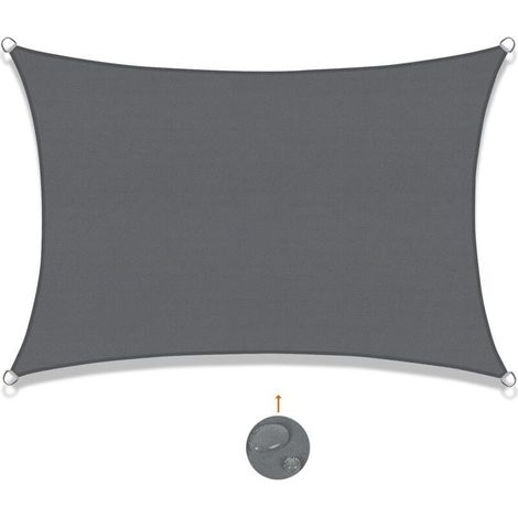 2.5x3m Rectangular Waterproof Polyester Shade Sail – 95% UV Protection – Easy Installation with D-Rings (1/5)