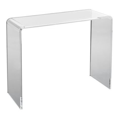 Table Console en Acrylique Transparent Table d'Appoint 964 x 381 x 740 mm Table d'Entrée de 20 mm d’Épaisseur Charge Maximale 50 kg Bout de Canapé Rangement pour Salon Chambre Terrasse Café (1/4)