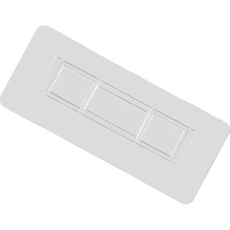 Lot de 6 crochets adhésifs en résine pour étagère d'angle de douche, porte-savon, porte-brosse à dents, etc. (1/5)