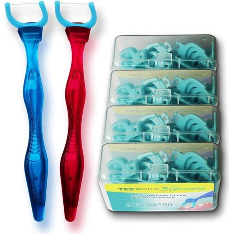 Evolutionary Clean Zahnseidenhalter Aufsteckköpfe Halter Set 200 Extra-Reißfest (1/5)