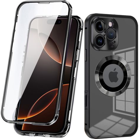 Funda para iPhone 16 Pro, doble cristal, MagSafe, negra (1/5)