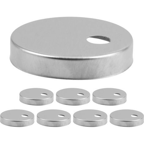 8 copricerniere decorativi per sedile WC - Copricerniere per sedile WC in acciaio inox da 60 mm con fissaggio superiore, ricambio per forniture di riparazione di accessori per il bagno (1/5)