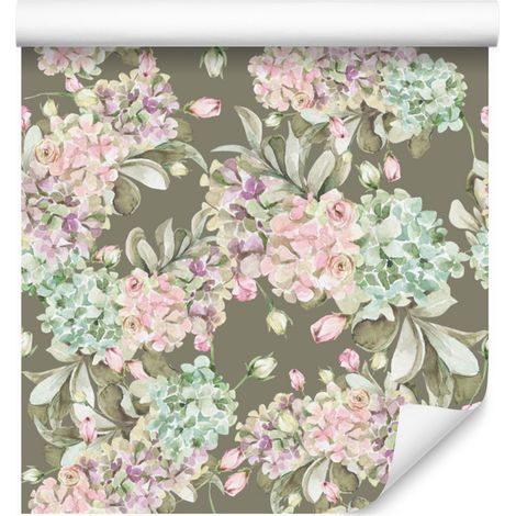 Carta da parati con peonie pastello per soggiorno e camera da letto, 50x1000 cm (1/5)