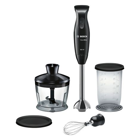 Bosch CleverMixx MSM2650B Standmixer Stabmixer 600 W 12 Geschwindigkeitsstufen Zerkleinerer Schwarz (1/4)