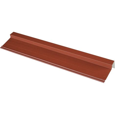 Rive gauche / droite 920 mm pour panneau tuile facile en acier galvanisé laqué mat - Coloris - Brun rouge mat, Longueur - 920 mm