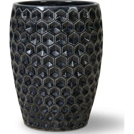 Provencelia Pflanzkübel Versailles Ø38 cm Höhe 54 cm frostbeständig, keramisch, handgefertigt, Grau (1/5)