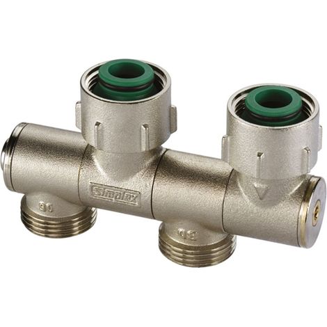 Flamco Bloque de válvula VARIOCON, giratorio N2 G3/4i x G3/4a MS vern. con cono, F12002