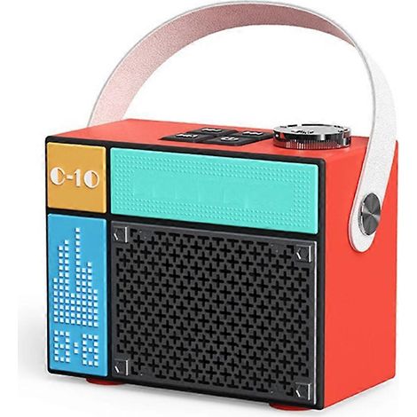 Enceinte rechargeable avec basses profondes, compatible avec les cartes TF, rouge pour la décoration intérieure. (1/5)