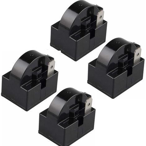 CSPARKV 4 piezas 15 ohmios 220 V relé de arranque PTC de un solo pin para compresor de refrigerador congelador negro （1 pie）