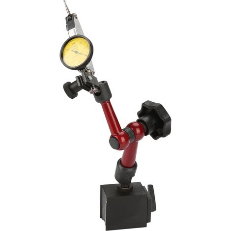 Support de base magnétique flexible et robuste pour comparateur à cadran, levier de réglage. (1/5)