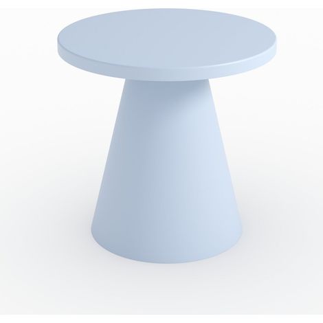 Mesa auxiliar de jardín Azuri de metal azul pastel D45 cm