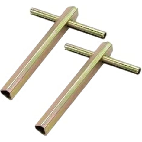 Clé de Porte d'ascenseur 2PCS, clé de Verrouillage métallique Triangulaire pour Les ascenseurs, accès d'urgence du Pompier pour l'entretien l'ascenseur